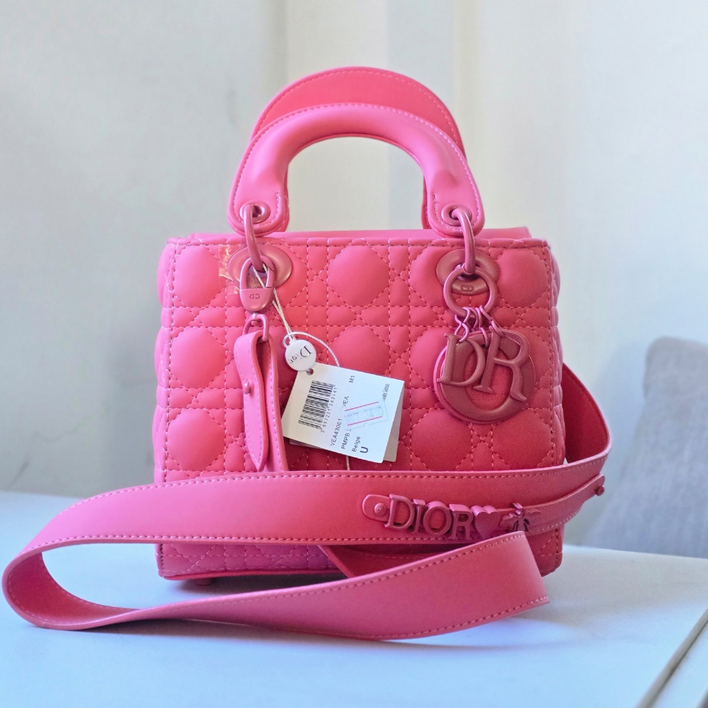 Cannage Quilted Matte Pink Luxury Handbag