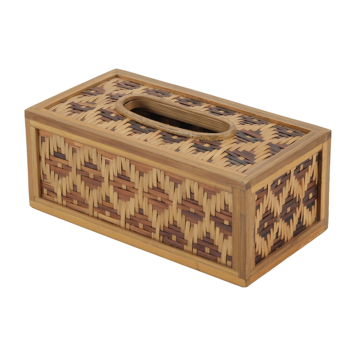 Handcrafted Mellow Woven Bamboo Tissue Box