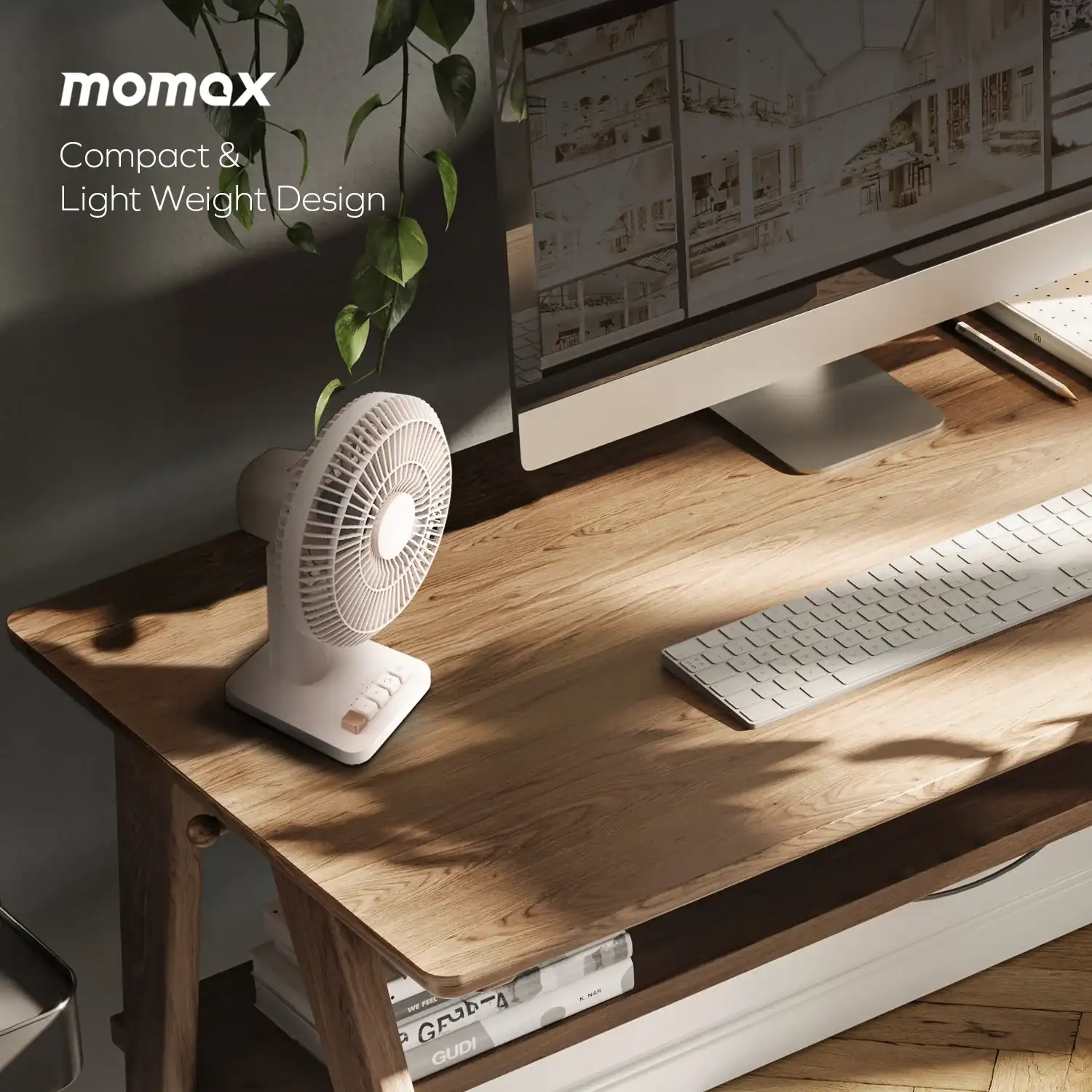 Momax 1°Pod Desktop Wireless Mini Fan