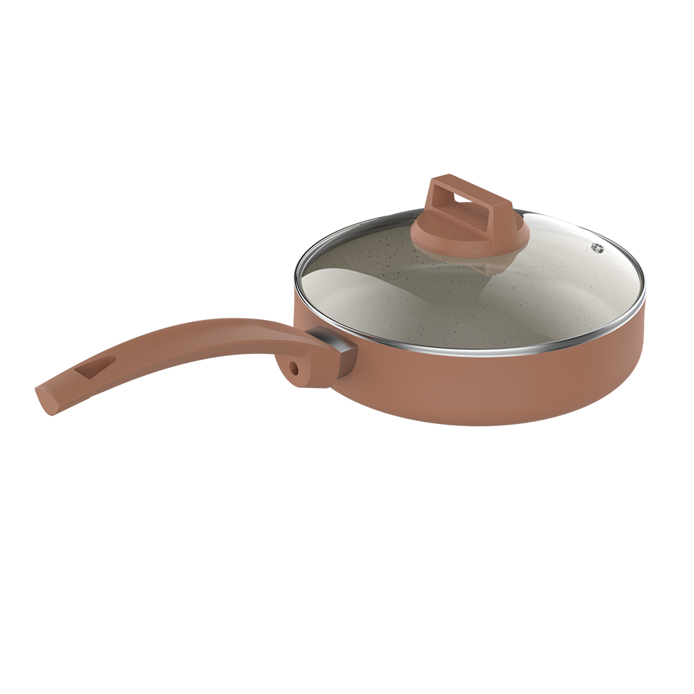 Premium Ceramic Non-Stick Frypan with Glass Lid (JNF-22GL)