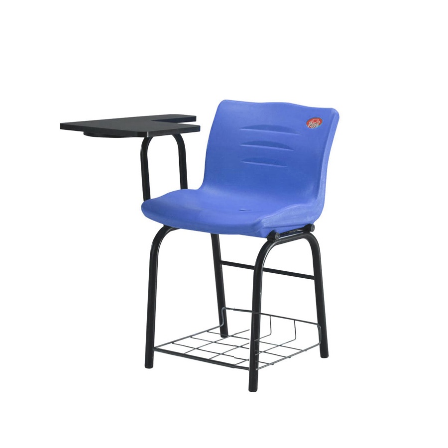 Regal Furniture Student Library Chair with Writing Pad & Book Rack - Blue
